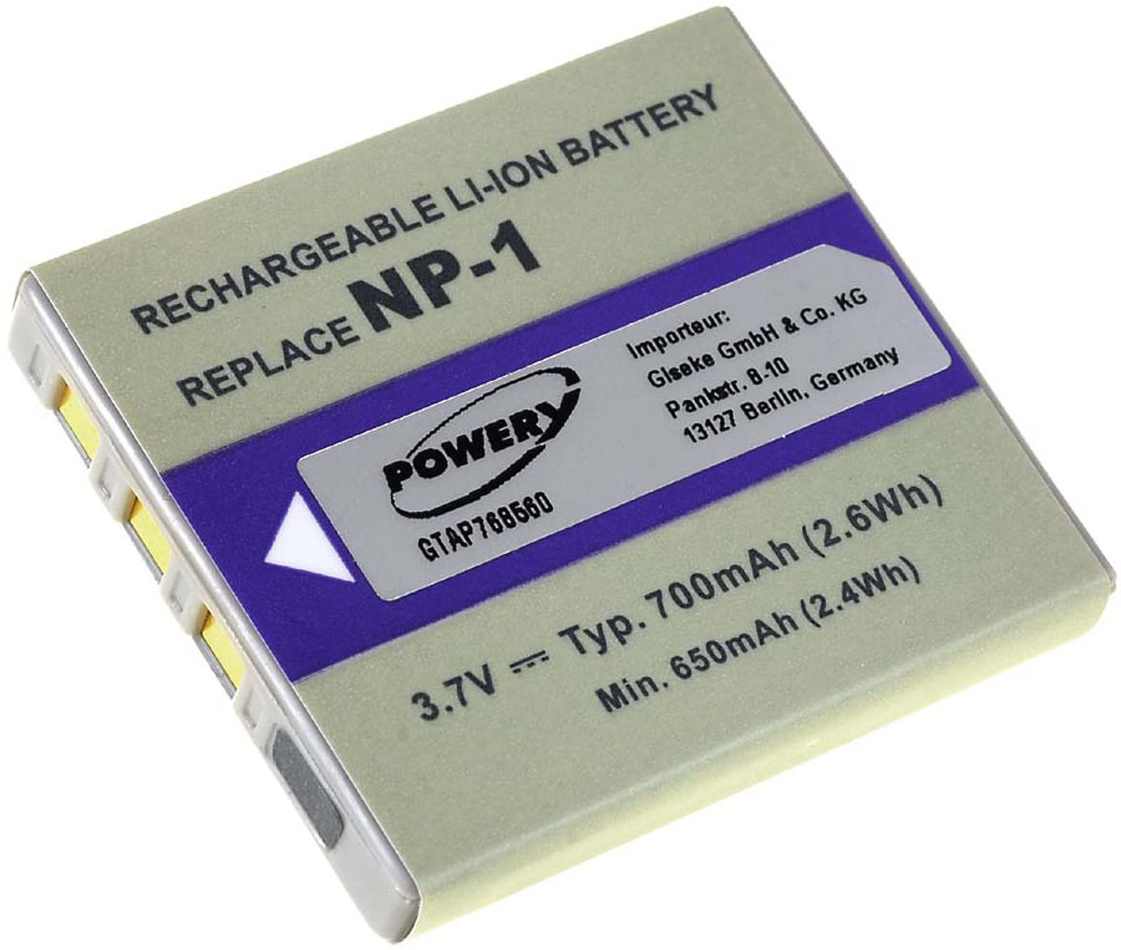 Batteria Compatibile Per Praktica Luxmedia 7303 - Li-Ion 3.7V 700mAh, Ricambio Fotocamera