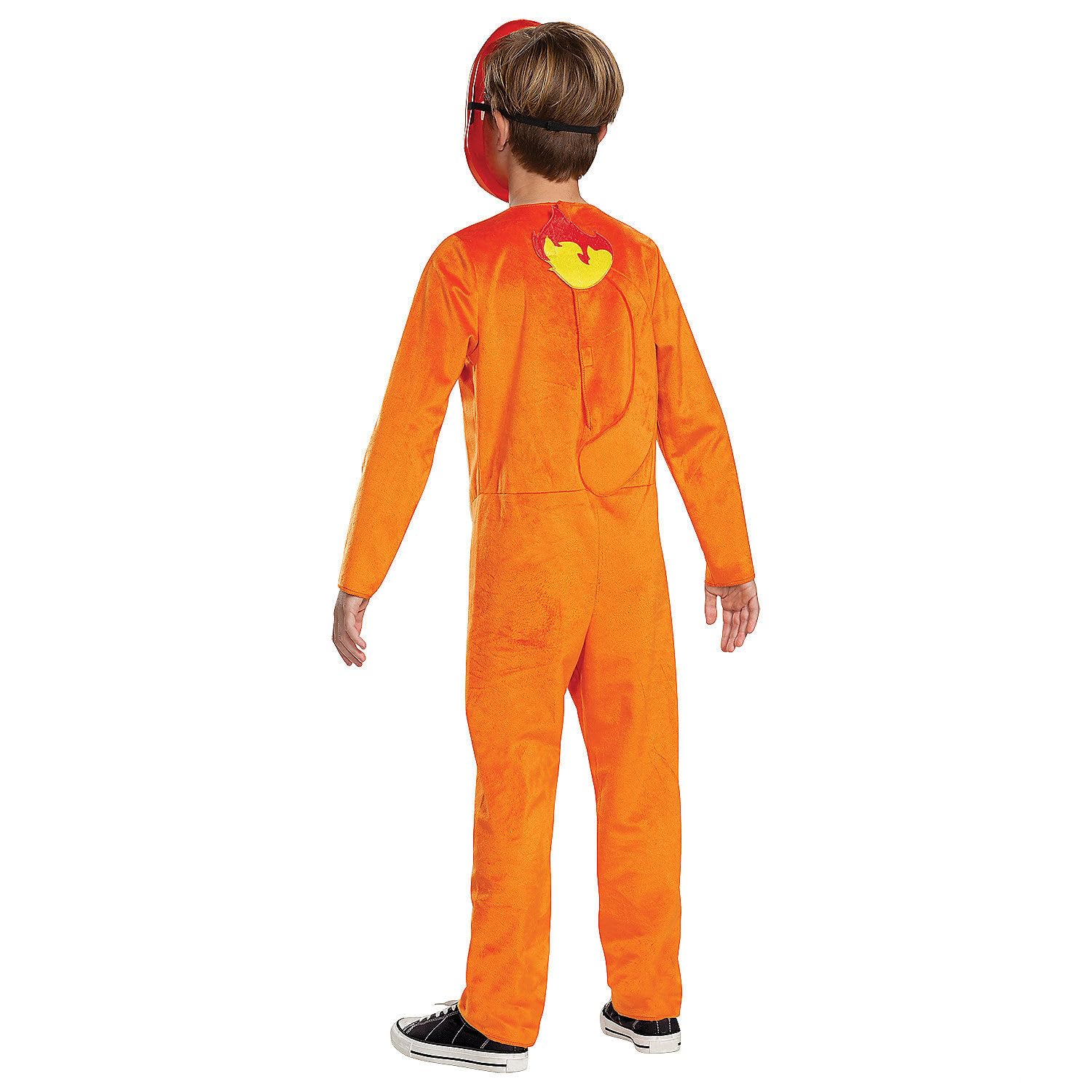 Pokémon | Déguisement "Salamèche" Enfant 10-12 Ans | Taille Unique | avec Queue et Masque Inclus | Licence Officielle Pokémon | Tissu Minky Doux | Cosplay Jeux Vidéo| Idée Cadeau Fa