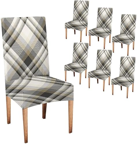 Miniatura 47 de CAPSCEOLL Fundas para Sillas De Comedor 6 fundas de asiento de silla, extraíbles y lavables, fundas para sillas Parson para comedor, sala de estar