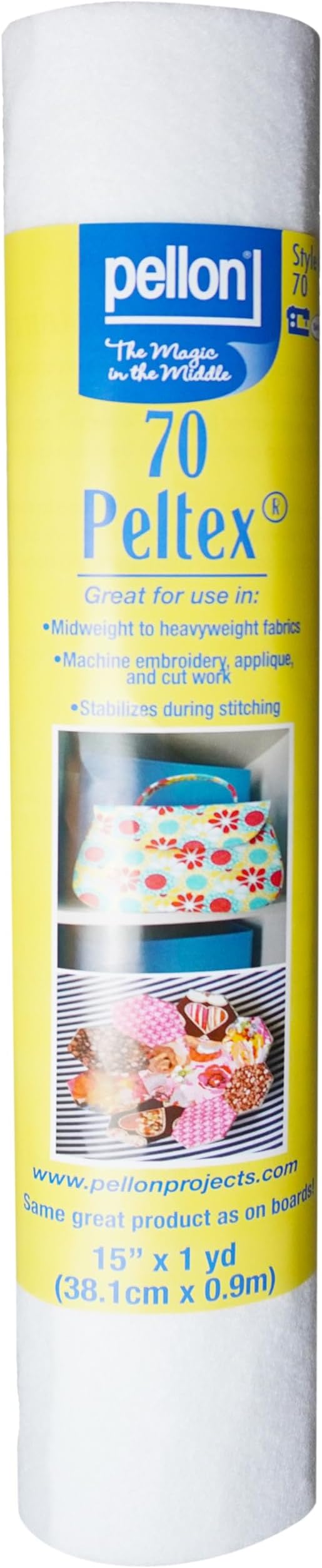 Pellon 15-inch x 1 yd Peltex Ultra-Firm Sew-In Stabilizer