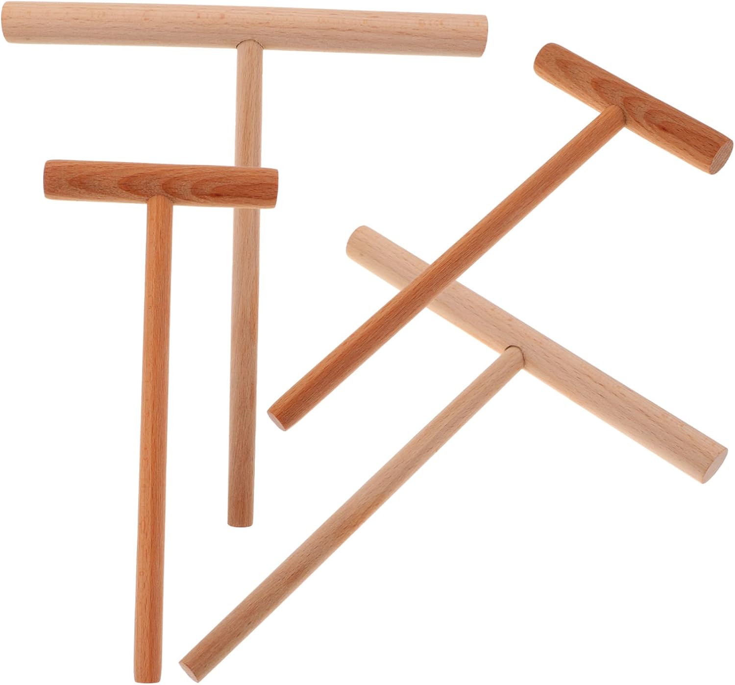 Hemoton 12pcs Wooden Crepe Spreader Professional Pancake Making Tools for Distribution Ergonomic Shaped Design for Easy Use Kitchen Cooking