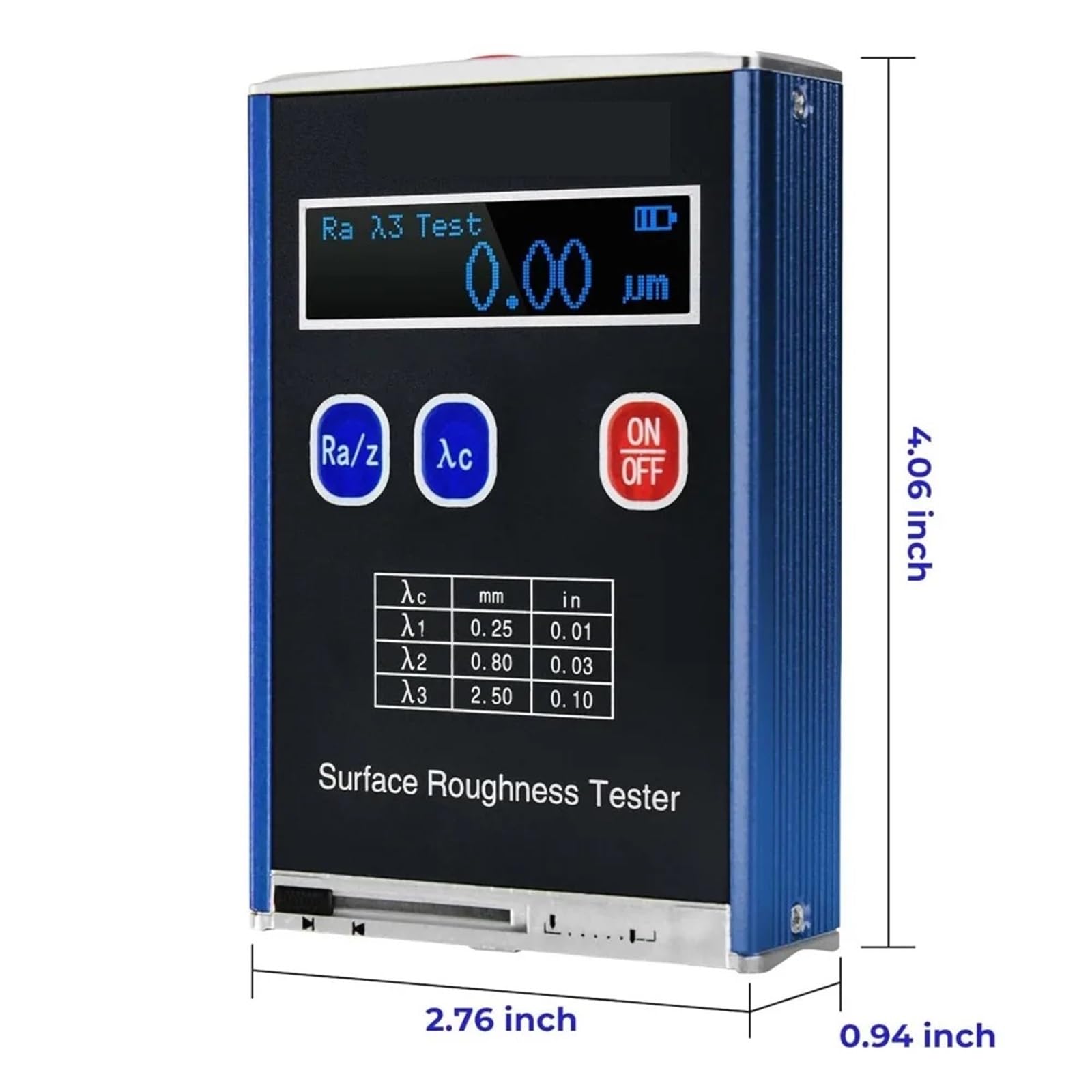 Rauheitstester, GSR710 Taschenoberflächenrauheitsmessgerät Tragbares hochpräzises digitales Rauheitsmessgerät Ra/Rz/Rq/Rt Handqualitätsprüfung