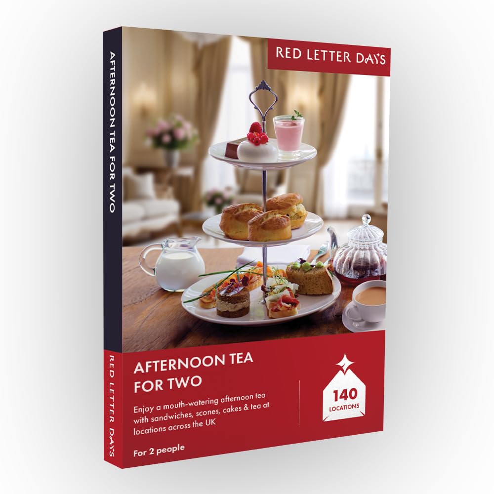 Red Letter Days Afternoon Tea for 2 Experience Gift Box for 2 – 140 Delightful Afternoon Tea Experiences Across the UK