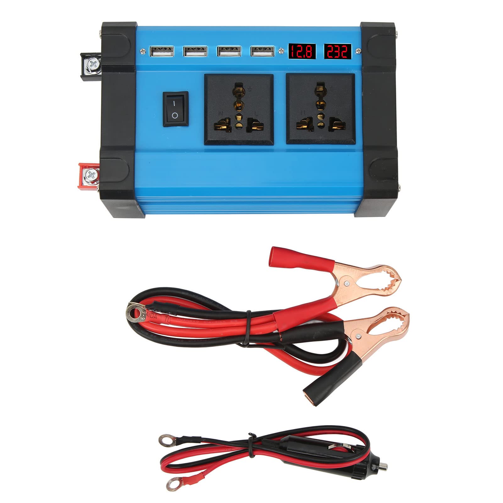 Inversor de onda sinusoidal modificado 500W simple ABS doble pantalla LCD protección de seguridad inversor solar para acampar