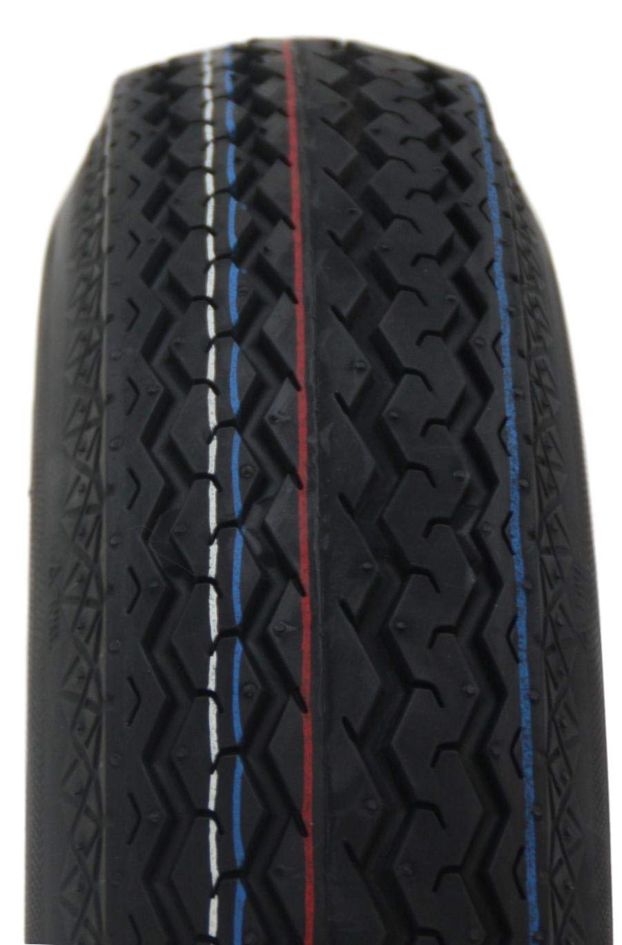 2 pièces de roues de remorque Deli pour Stema DDR avec trou central de 63 mm - Roue complète 4.00-8/4.80-8 4PR Index 70M avec 8 écrous de roue coniques inclus