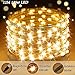 Produktbild 120er LED Lichterkette Warmweiß, 12M USB Weihnachten Lichterkette Draht mit Schalter, Extra Hell 2835 LED Stimmungslichter, Wasserdicht IP65 Fairy Lights für Weihnachtsbaum,Thanksgiving, Kinderzimmer