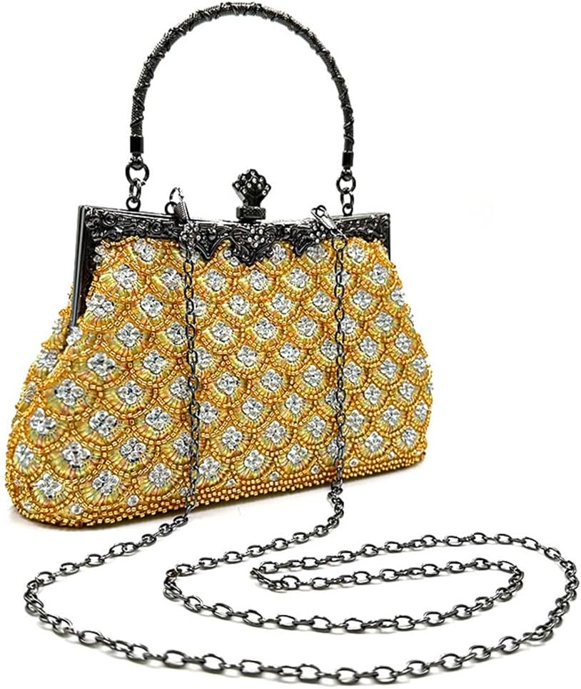 Women's Bag Embroidery European and American Dinner Bag Clutch Women's Bag Fish Scale Banquet Handbag