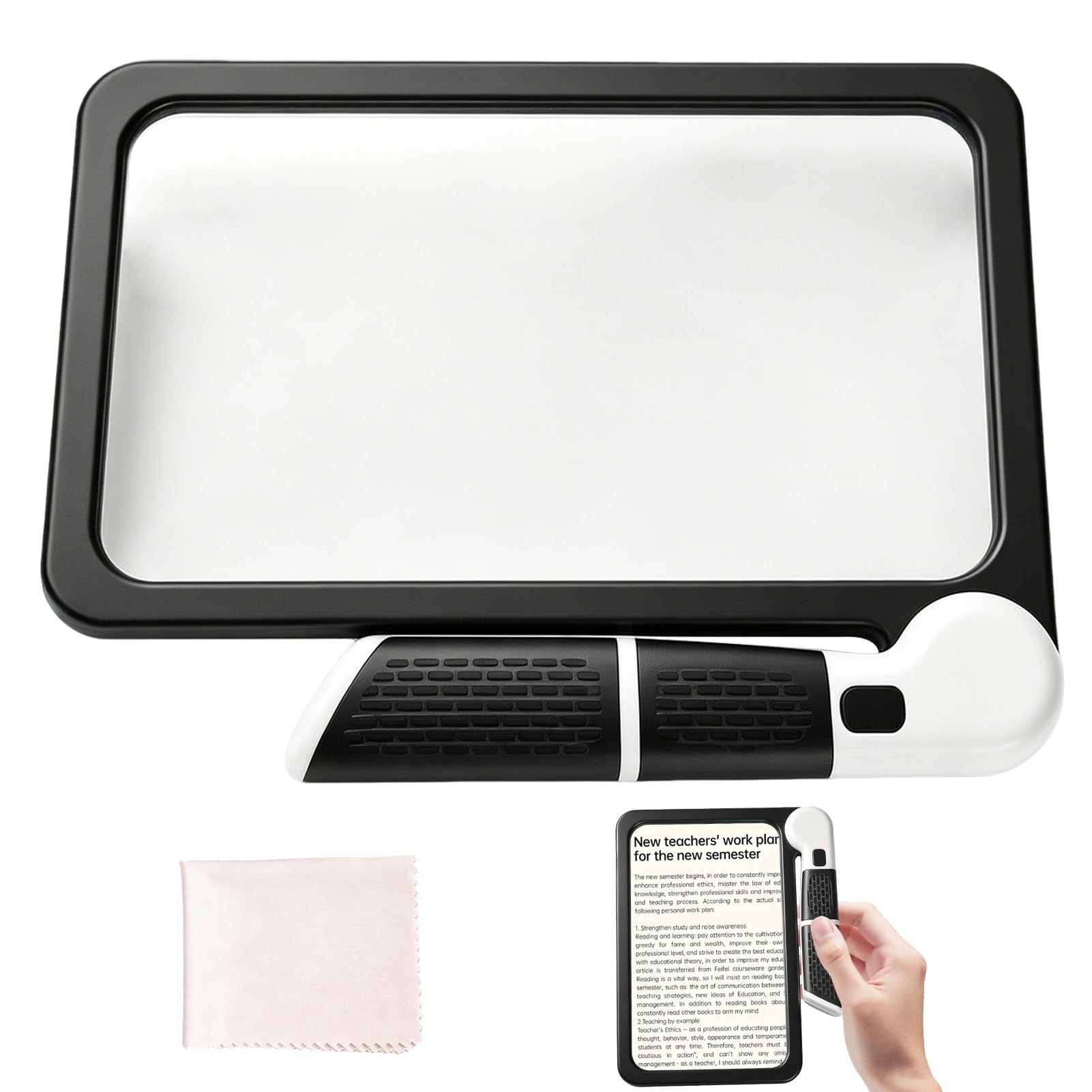 5X Magnifying Glass with Light, Full Page Reading Magnifier for Reading