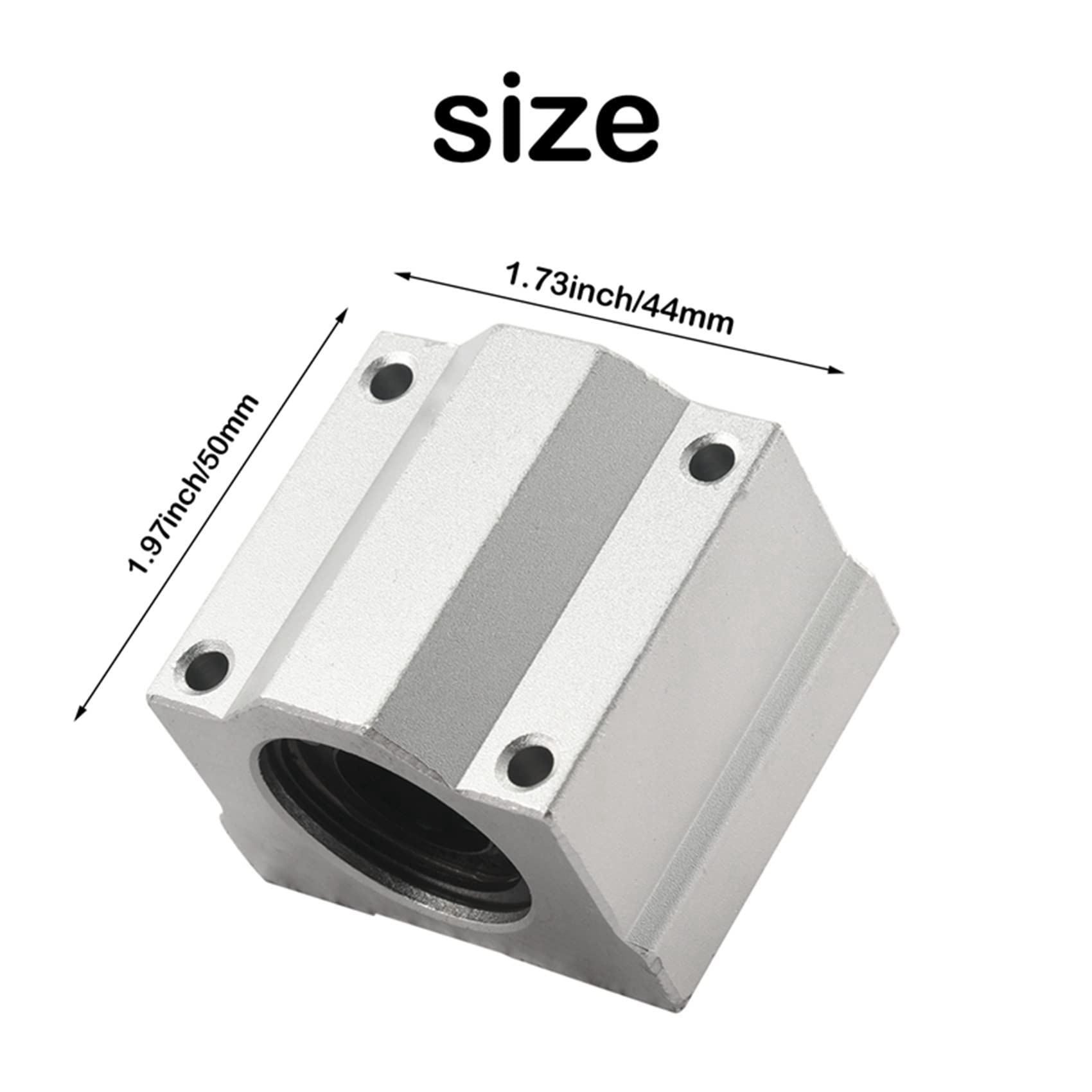 UrbanNest UnitéS de Bloc de GlissièRe à Roulement à Billes LinéAire, DiamèTre D'AléSage de 16 Mm (Paquet de 4 SCS16UU)