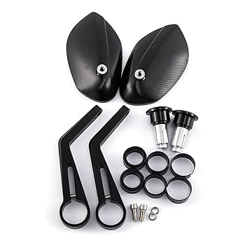 Amazon | バイクミラー ユニバーサル バー エンド ミラー