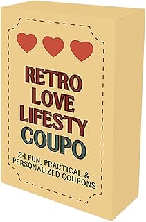 Romantische Gutscheine - Liebesgutscheinkarten für Paare | 24-teiliges Set mit Vintage-Designmerkmalen für Valentinstag, Jubiläen, Überraschungen und besondere Anlässe, 9 x 5,4 cm