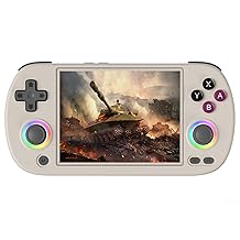 RG40XX H Retro Handheld Game Consoles RG40XXH Retro Gaming Console 64 TF Card Preloaded Games 5000+ Portable Gaming Console Linux 64-bit System 4.0'' IPS Screen WiFi Bluetooth HD and TV Output Gray