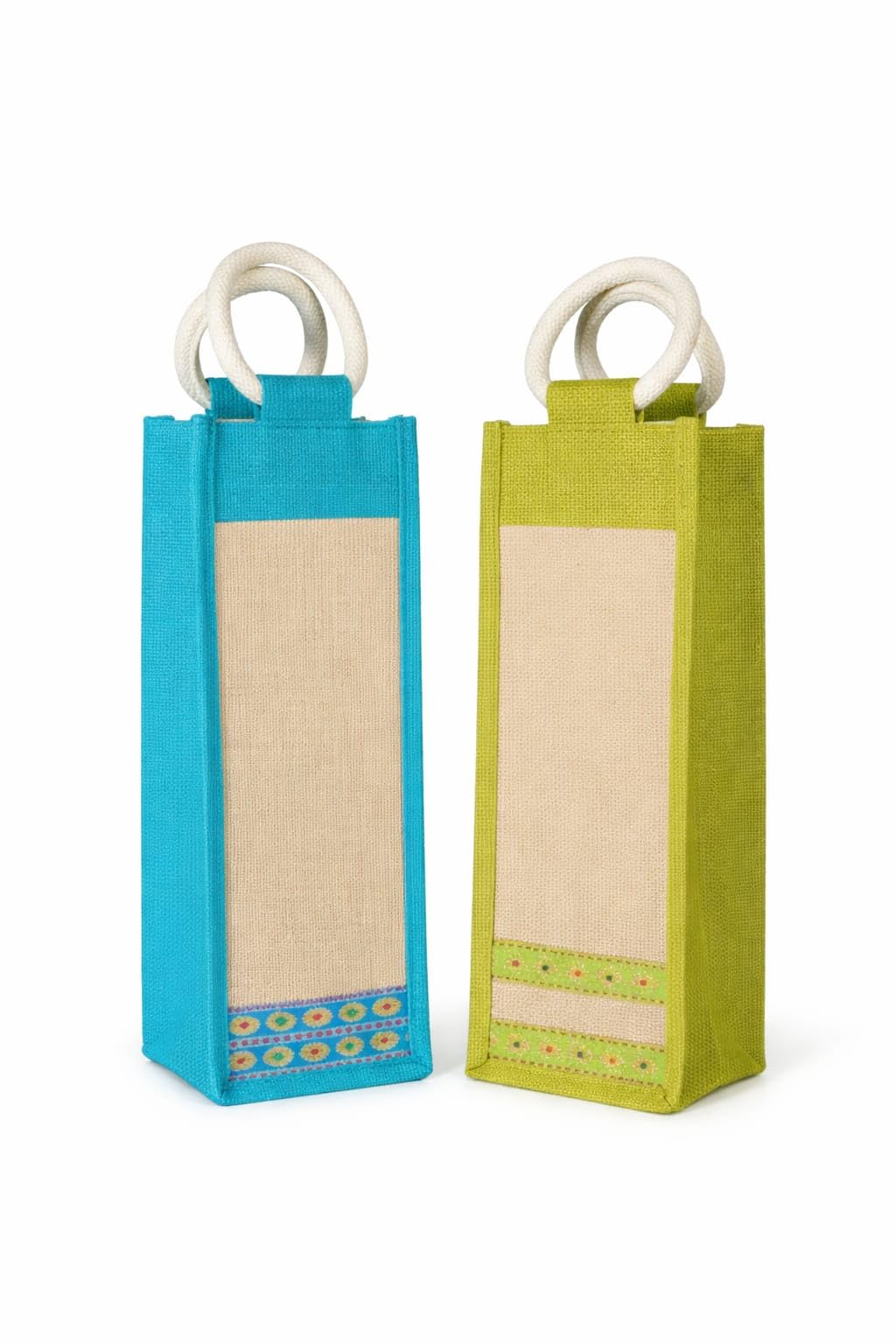 Jute Wine Bottle Carrier Bag - Stylish & Reusable -14 Jute Wine Bottle Carrier Bag - Stylish & Reusable -14