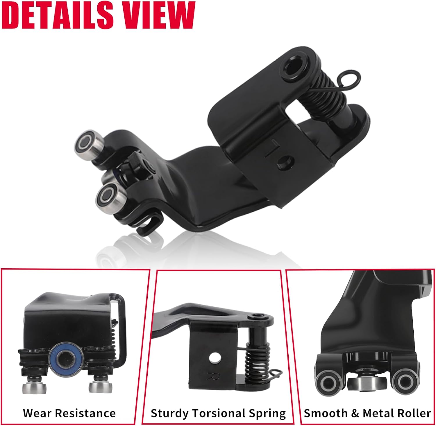 Sliding Door Roller with Metal Bearing for 2005-2010 Honda Odyssey EX EX-L Touring,Power Slide Door Roller Assembly Replace 72561-SHJ-A21, 924-128; 72521-SHJ-A21, 924-129 (Metal Roller)