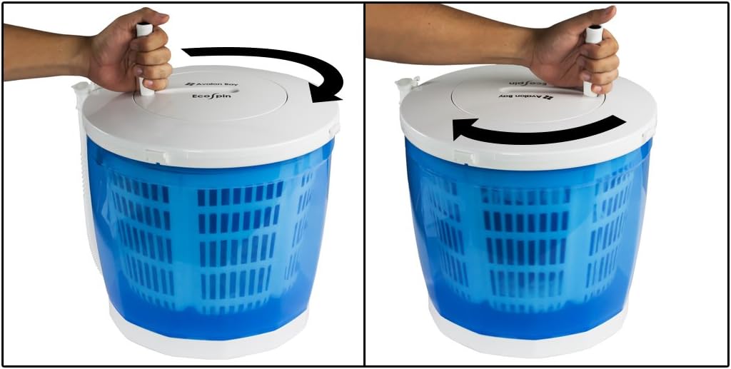 EcoSpin, Portable Hand Cranked Manual Clothes Non-Electric Washing Machine and Spin Dryer, Counter Top Washer/Dryer for Camping, Apartments, RV's, or Delicates