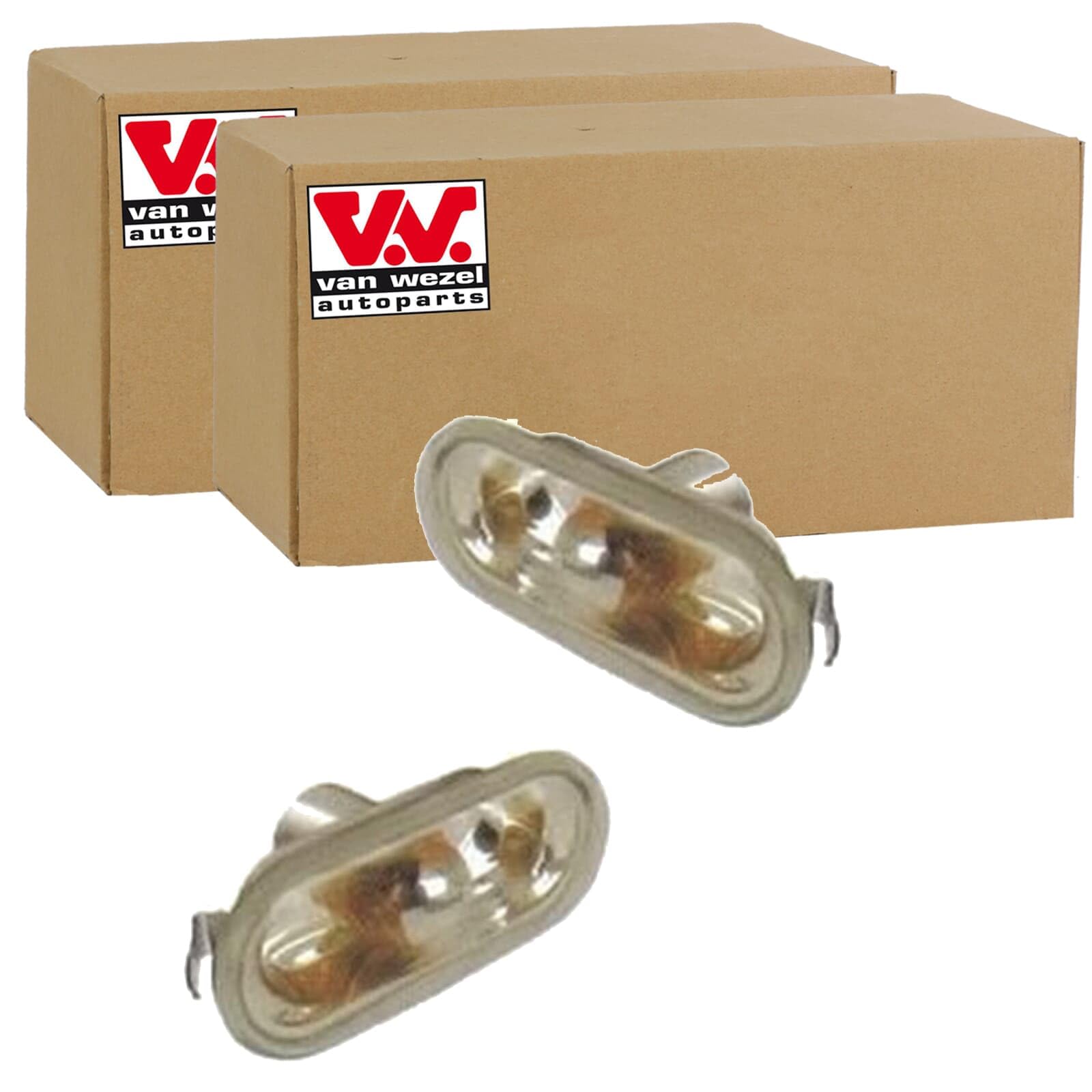 2X Van Wezel Blinker Glasklar Seitenblinker vorne Beidseitig passend für | 2X Van Wezel Blinker Glasklar Seitenblinker vorne Beidseitig passend für