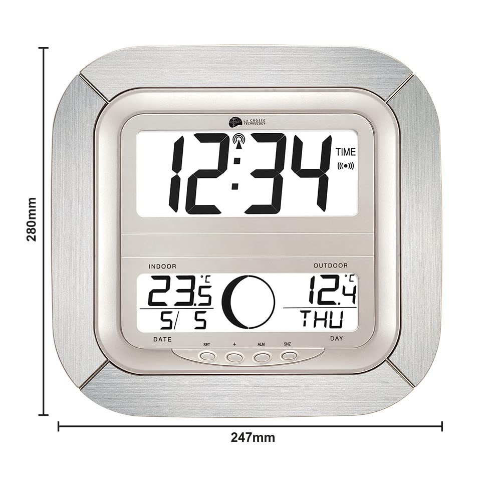 La Crosse Technology - WS8418 - Horloge murale avec indication des phases de lune
