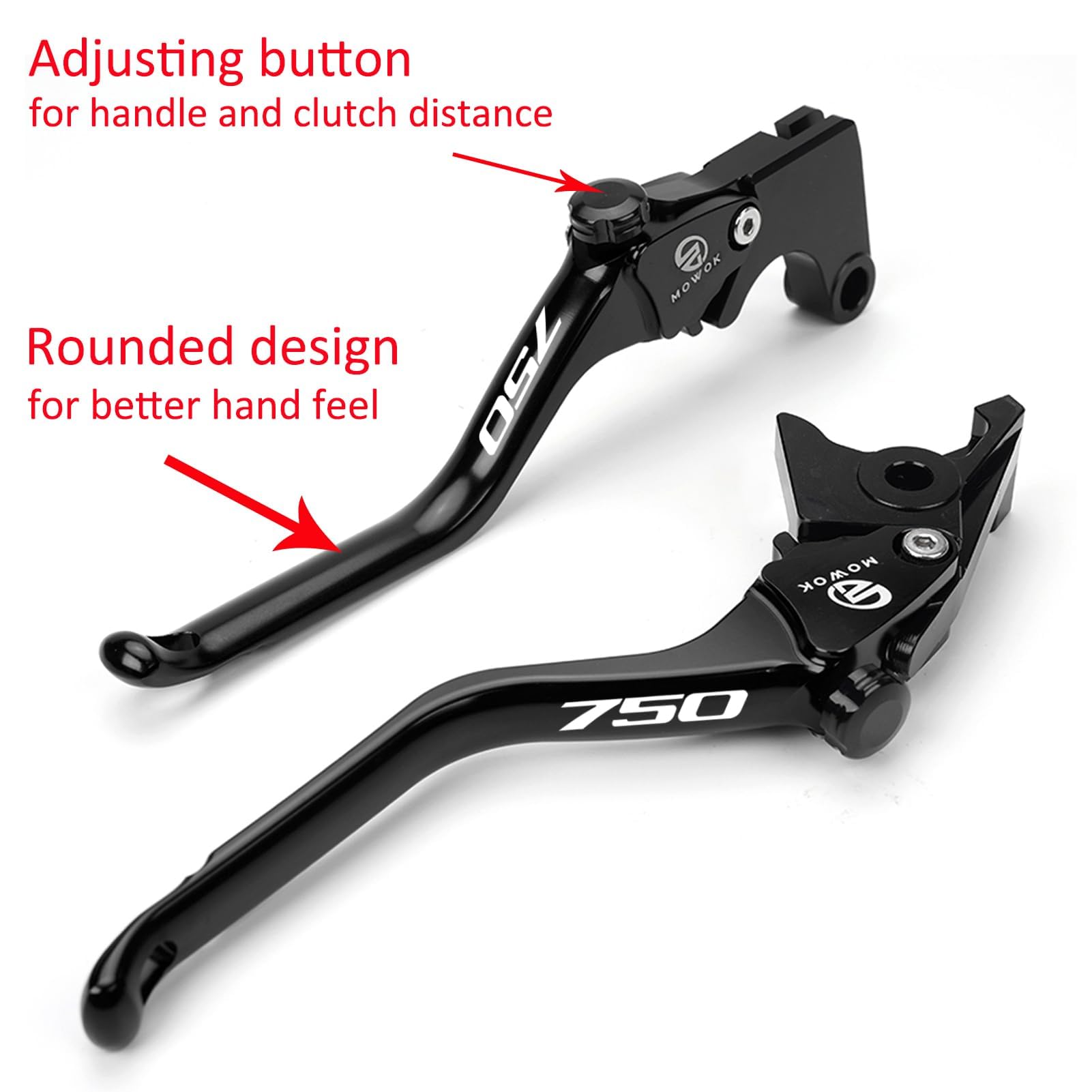 Leva frizione moto compatibile con X-ADV 750 2024 2025 XADV750 XADV Accessori Manopola regolabile Leva freno e frizione Forza750 Forza 750 2025 Set leve frizione e freno moto (Nero)