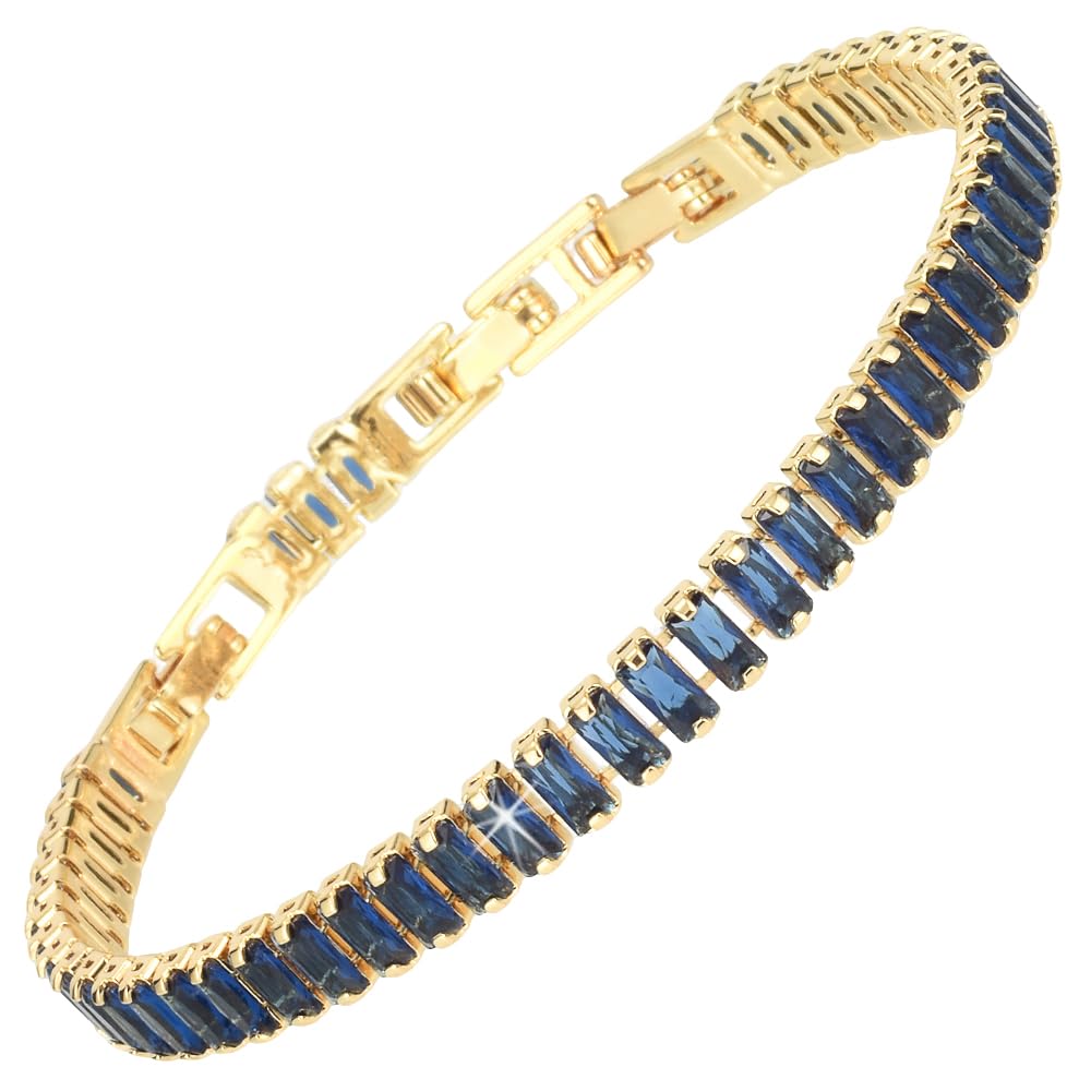 RIZILIA Not-Your-Basic Minimalist to Statement CZ Tennis Bracelet for Women