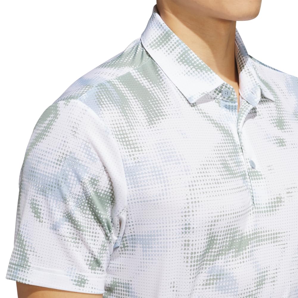 adidas Męska koszulka polo z nadrukiem Ultimate365 z siateczką Ultimate365 (1 opakowanie), biały, XL