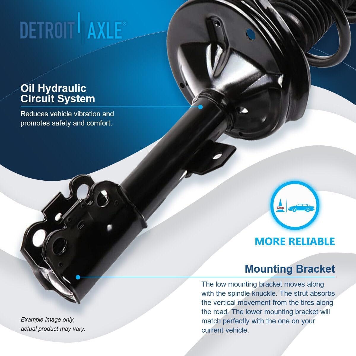 Detroit Axle - AWD 18pc Front Suspension Kit for 04-07 Toyota Highlander Lexus RX330 RX350, Control Arms Tie Rods Ball Joint Boots Front and Rear Struts & Coil Spring Sway Bars Replacement