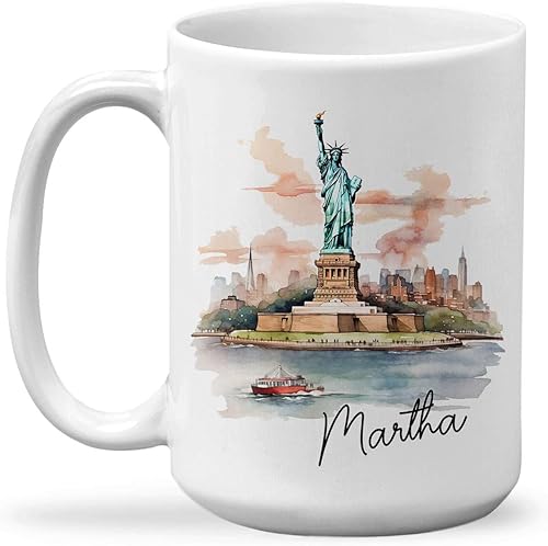 Miniatura 8 de Tazas de viaje de Las Vegas con diseño personalizado significativo, nombre personalizado en lugares famosos tazas de café temáticas para hija,