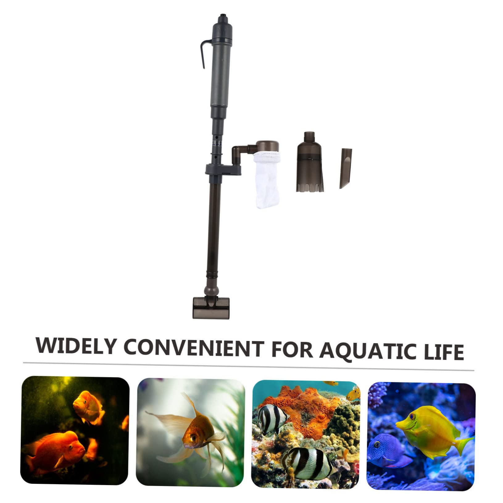 DOITOOL Aspirateur pour Aquarium Changeur Deau Outil de Lavage de Sable Tube Télescopique sans Batterie