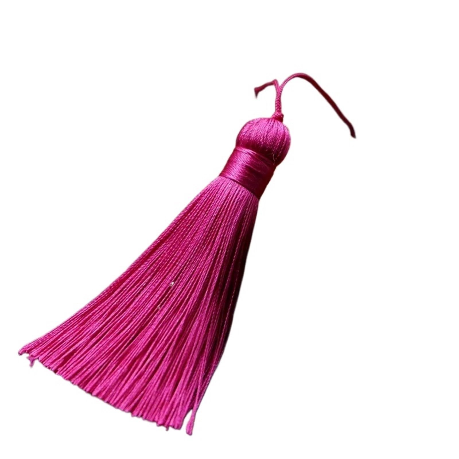 Handmade Silky Tassels 8cm with Loop for Jewelry Keychain DIY