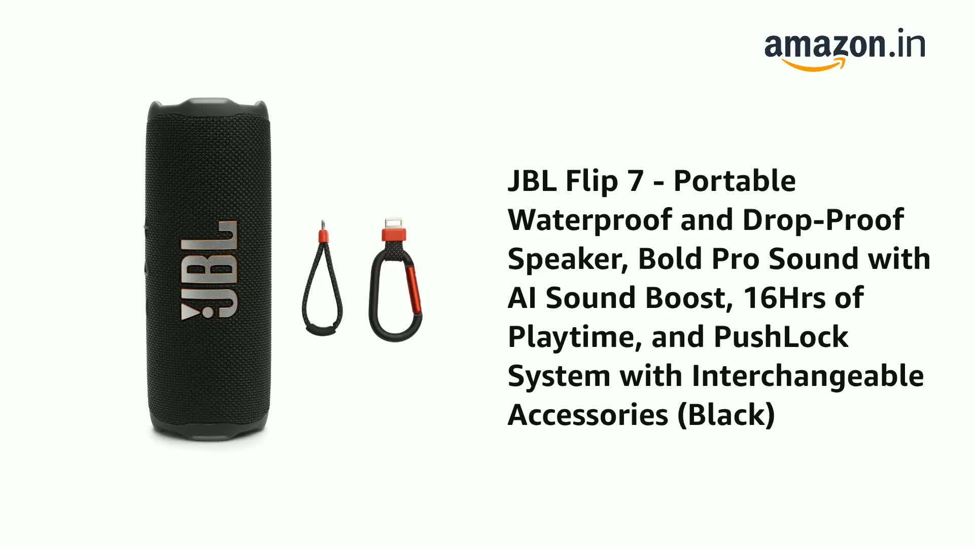 JBL Flip 7 Wireless Portable Bluetooth Speaker, Bold Pro Sound