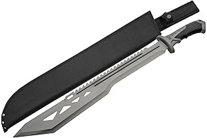 SZCO Supplies Macho Outdoor 25" Silver Machete with Sheath