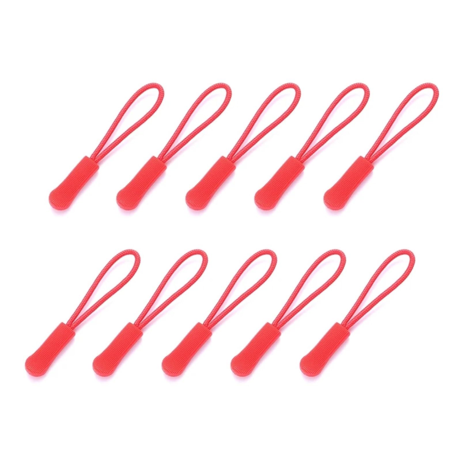 Replacement Zipper Pulls, Zipper Pull 250 Pcs Multicolor Replacement End Fit Rope Tag Buckle Fixer(Red)
