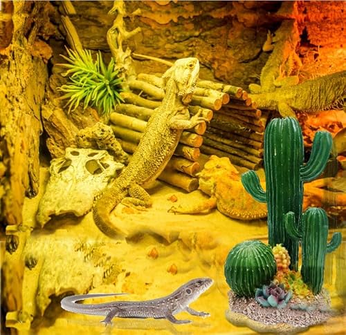 Succulents Cactus Plant Fish Tank Decoration Cactus Plastic Plant Aquarium Ornament Reptile Plants Cactus For Fish Tanks And Reptile Tanks #TOP3