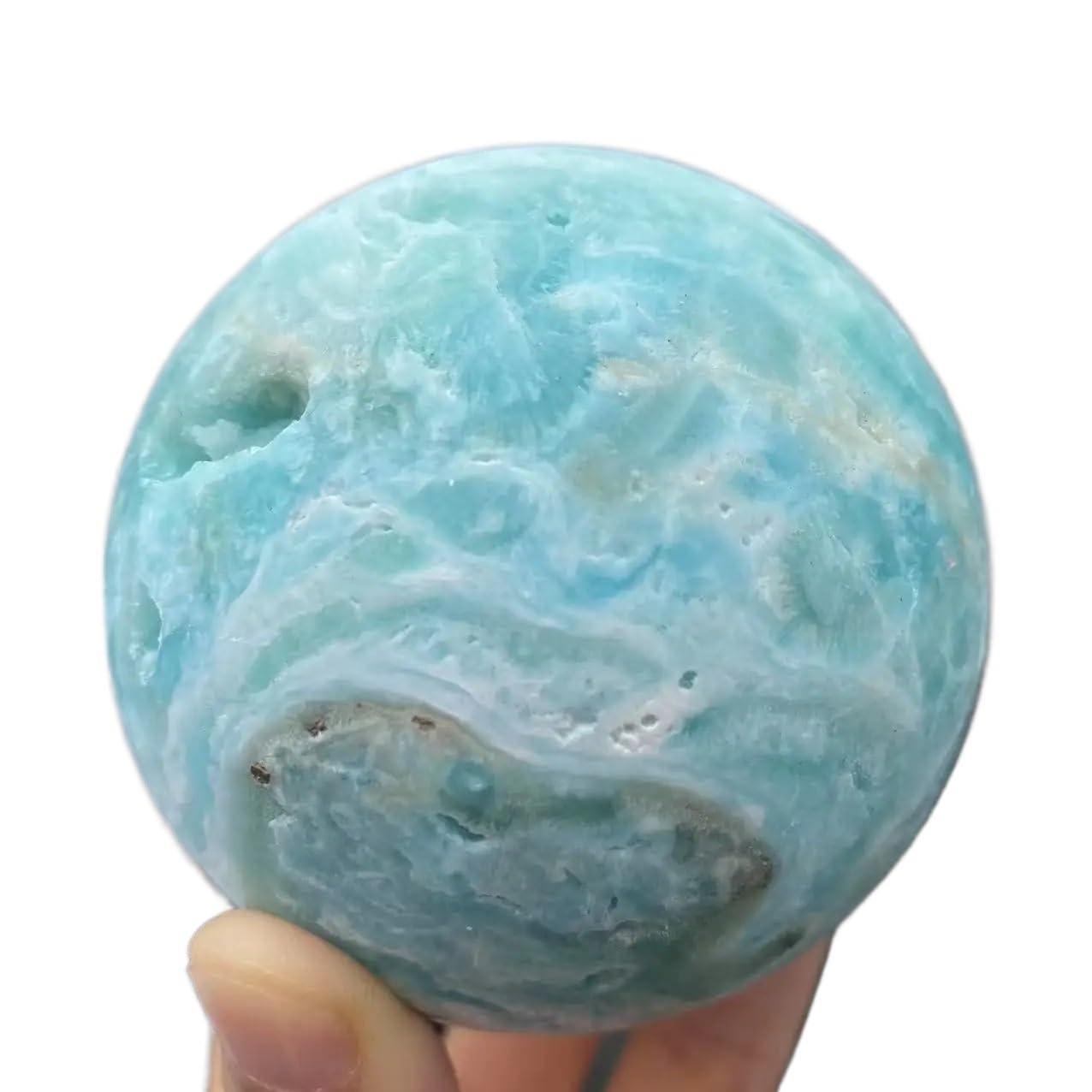 AARTERZZA 1pc 200-300g hemimorphite Crystal Quartz Spheres Gemstones Spiritual