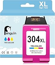 Penguin 304XL Ink Cartridge for HP 304 Colour for Deskjet 3750 3762 3700 2600 3760 3752 2620 2621 2622 2630 3720 3724 3730 Envy 5000 5010 500 20 50 530 5050 5032 5055 Cartridges for HP 304 XL Colour