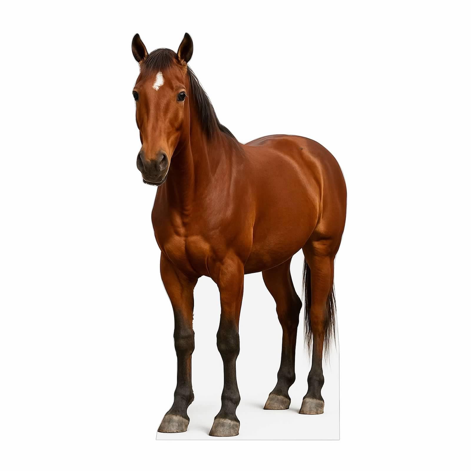 Horse 4FT Life Size Cardboard Cutout – A Fun Animal Standup for Photo Booths, Birthday Parties, and Events