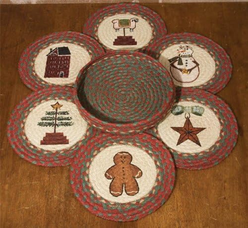 Capitol Importing 56-1120 Winter - Set of 7 Trivets in a Basket