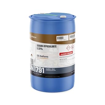 Alliance Chemical Sodium Hypochlorite 5.25% - 55 Gallon - For Water Treatment, Surface Purification, Odor Removal