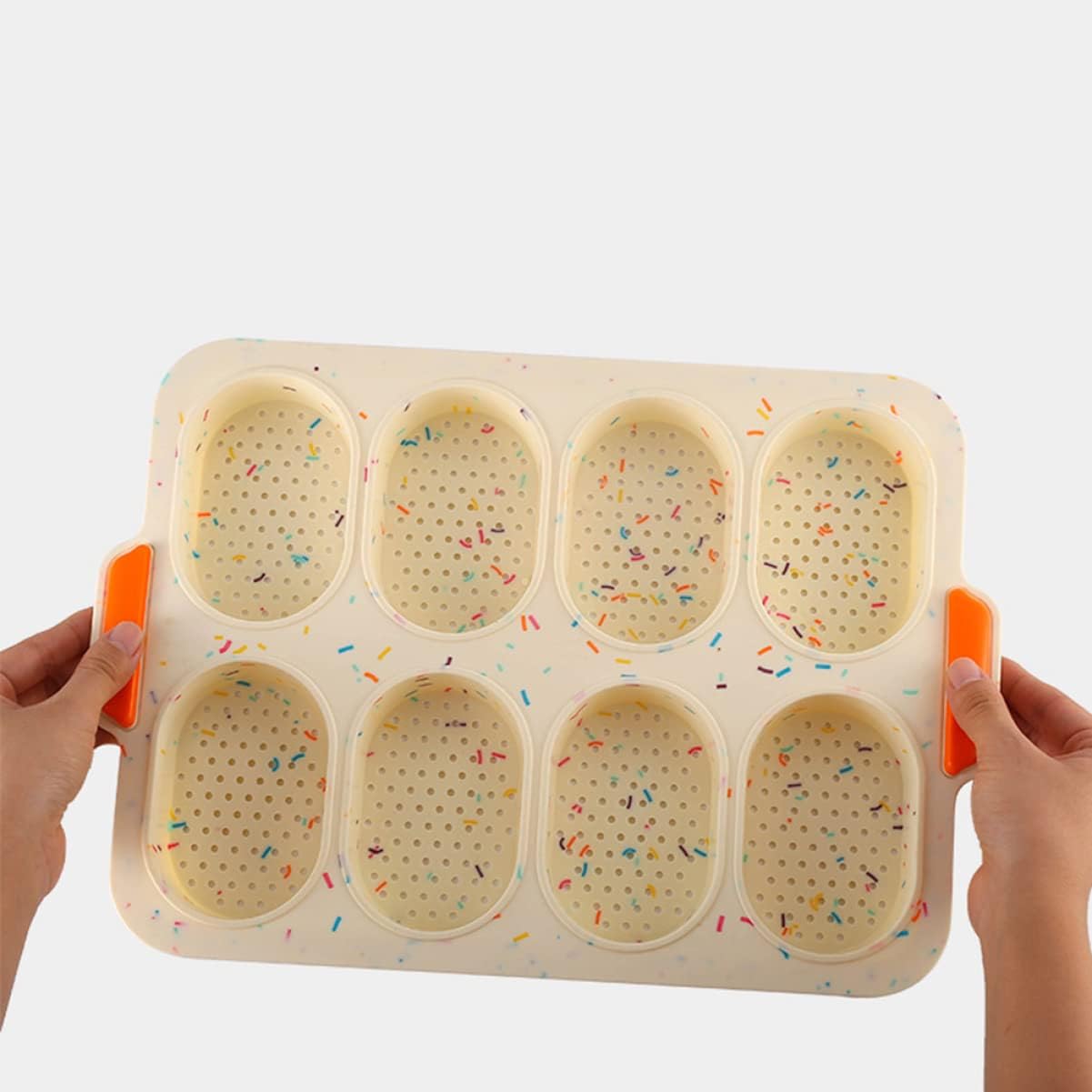 Silicone French Roll Bread Mold Small Loaf Pan for Baking Cake Making Mold Non-stick Food-grade Diy Baking for Fondant Candy Crafts