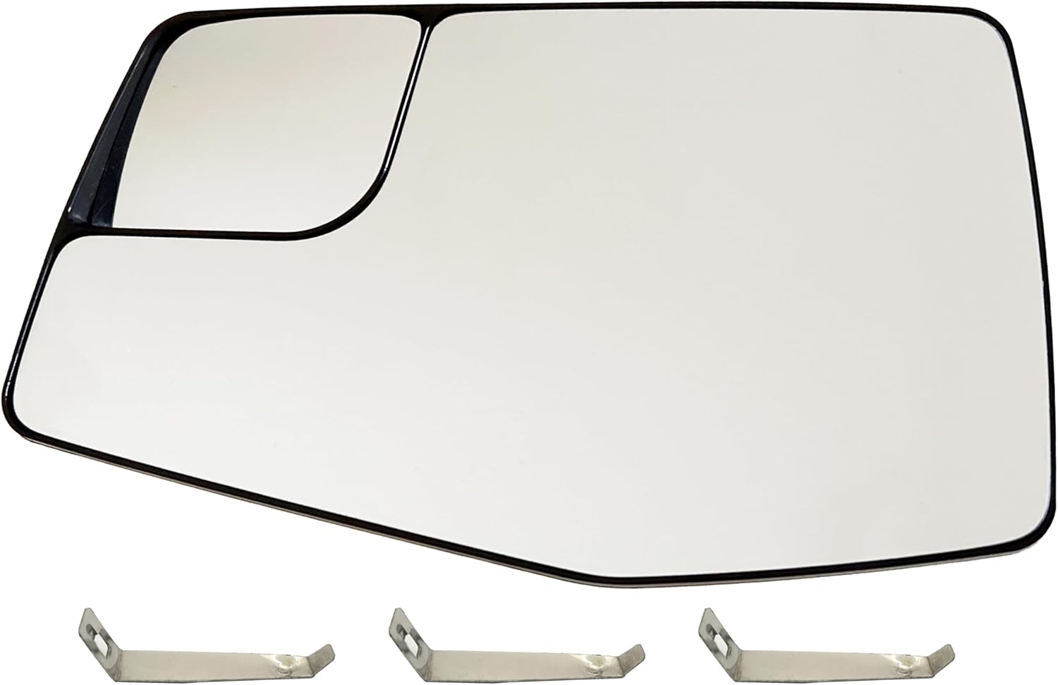 Driver Side Heated Mirror Glass Compatible with 2019-2024 GMC Sierra 1500 Chevy Sliverado 1500 Left Side Heated Mirror Glass Heated with Rear Holder