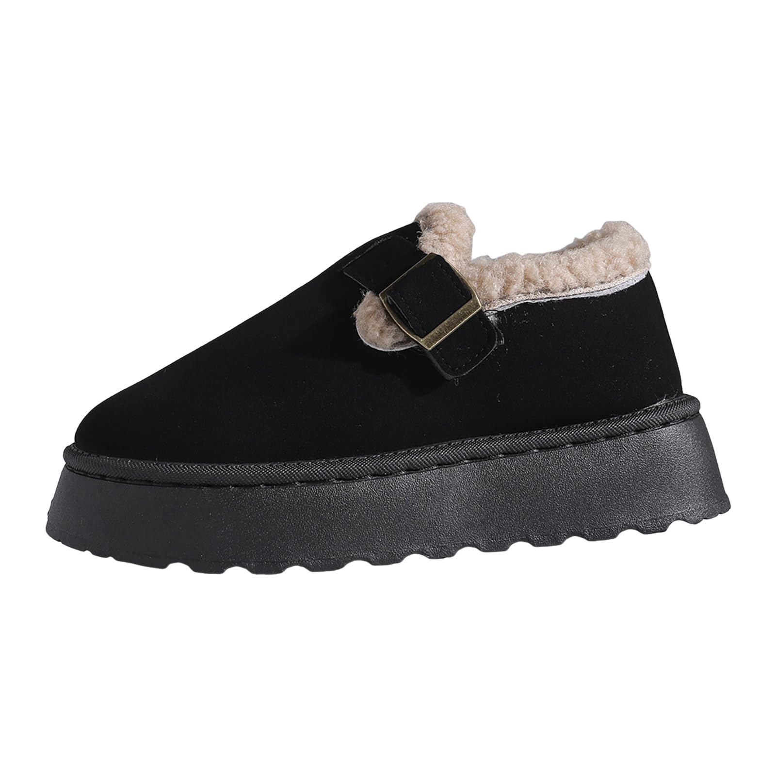 Womens Snow Shoes Suede Platform Mini Boots Fleece Lining Winter Ankle Booties Waterproof Warm Cold Weather Short Boots