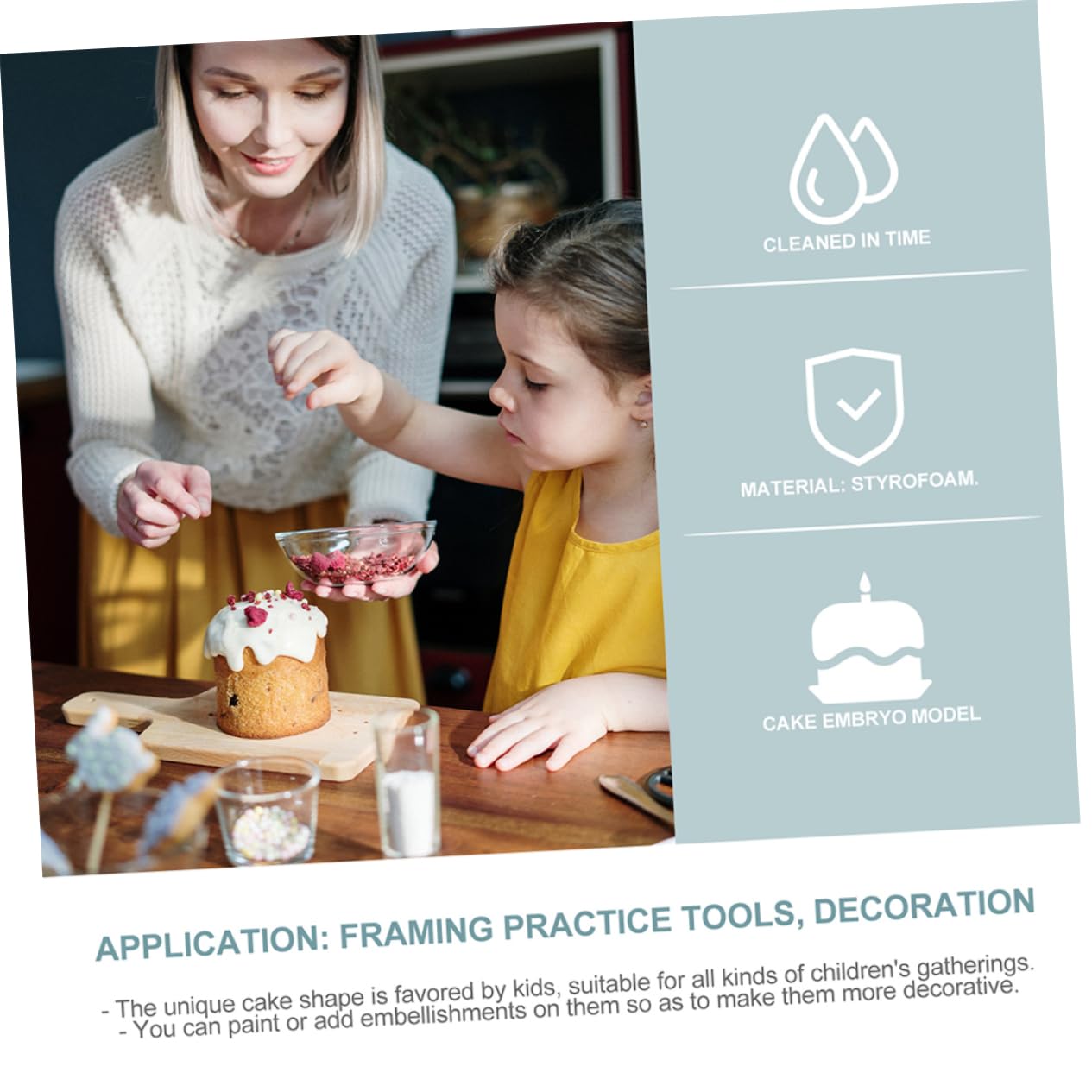 Zerodeko 12stücke Runde Schaumstoff-kuchenmodelle Dekorationsübung Für Tortendesign Flexibel Glatt Für Hochzeit Backzubehör Für Anfänger Und Profis