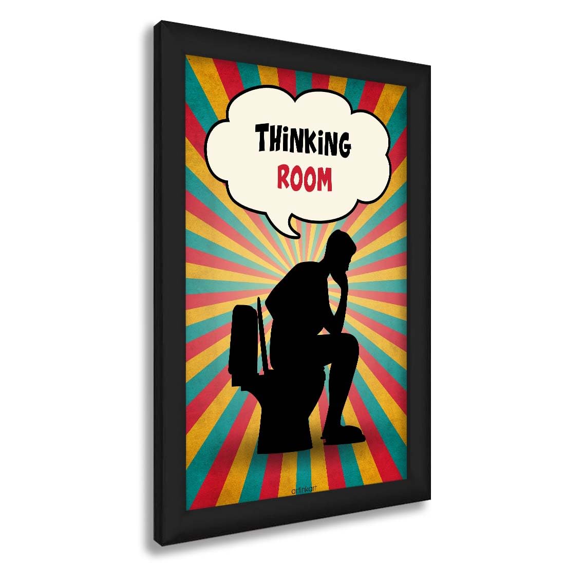 Vintage Framed Posters - Funny Bathroom Decor -2 Vintage Framed Posters - Funny Bathroom Decor -2