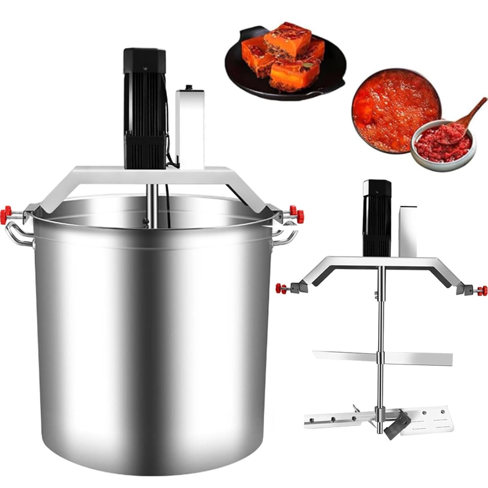 Aioneer Commercial Automatic Mixer Machine 40L/80L With 4-Blade Stirring Scraper - Electric Sauce Stirrer For Jam, Chili Sauce, And Hot Pot Base-40l/10.5gal