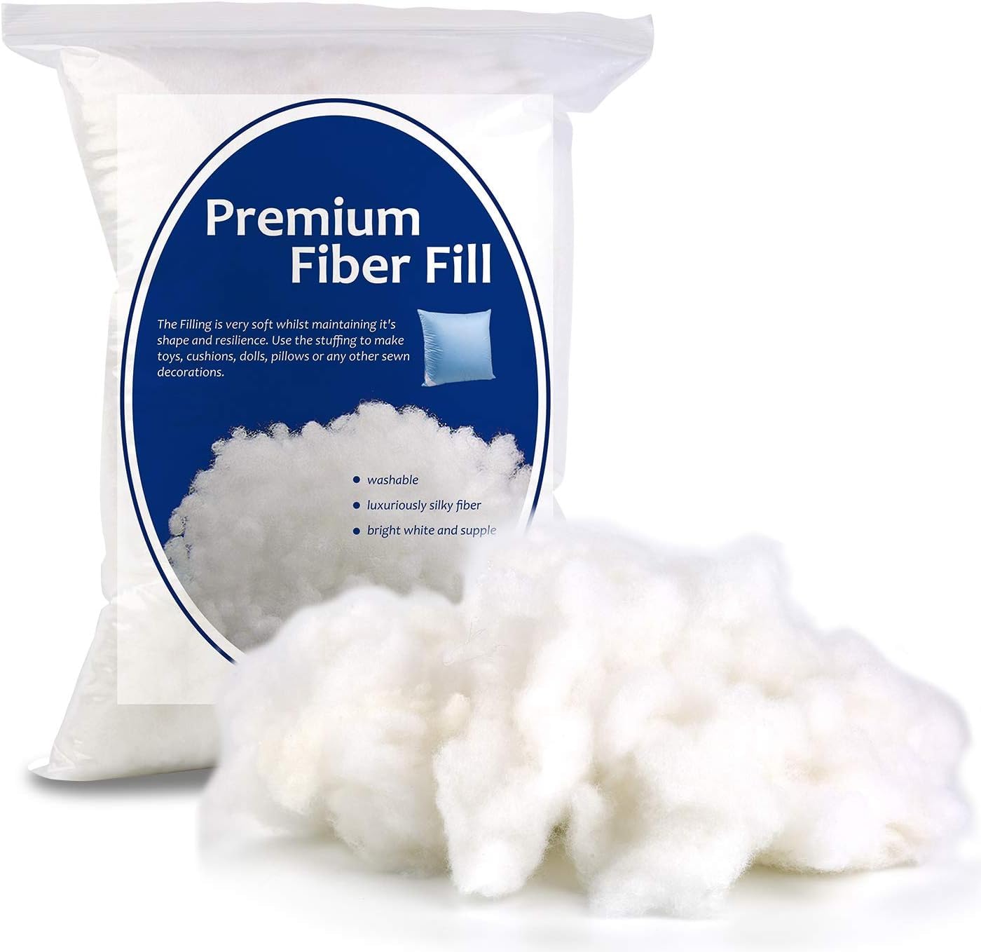 HB MSALA Fiber Racron Polyester Synthetic Cotton Filling | Soft & Fluffy Stuffing for Cushion, Pillow, Teddy Bear & Toys | Premium Pillow Cushion Filling Fiber (200 Grams)-image-21
