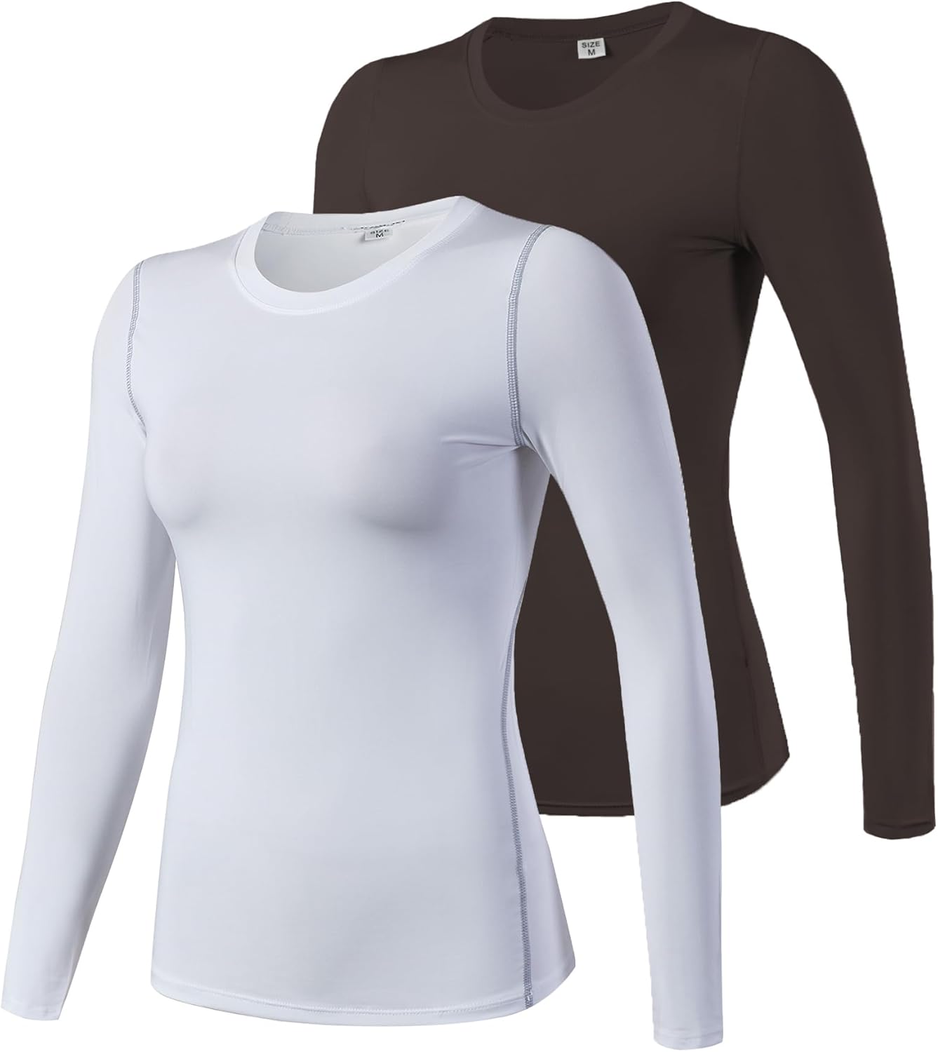 2/3 Pack Women's Long Sleeve Shirts UPF 50+ Sun Protection Compression Shirts Dry-Fit Athletic T-Shirts Gym Running Tops
