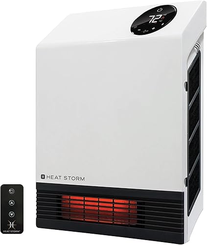 Heat Storm Calentador infrarrojo de interioresse conecta directamente en la paredAhorro de espacio1000vatiosControl Remotoperfecto para recámara,