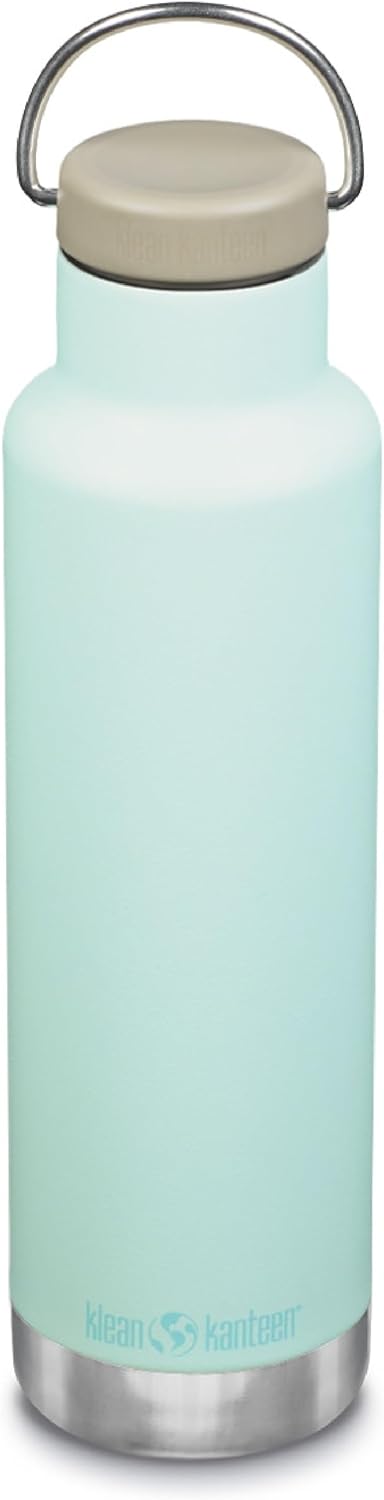 Klean Kanteen Classic Stainless Steel Double Wall Insulated Water Bottle with Loop Cap