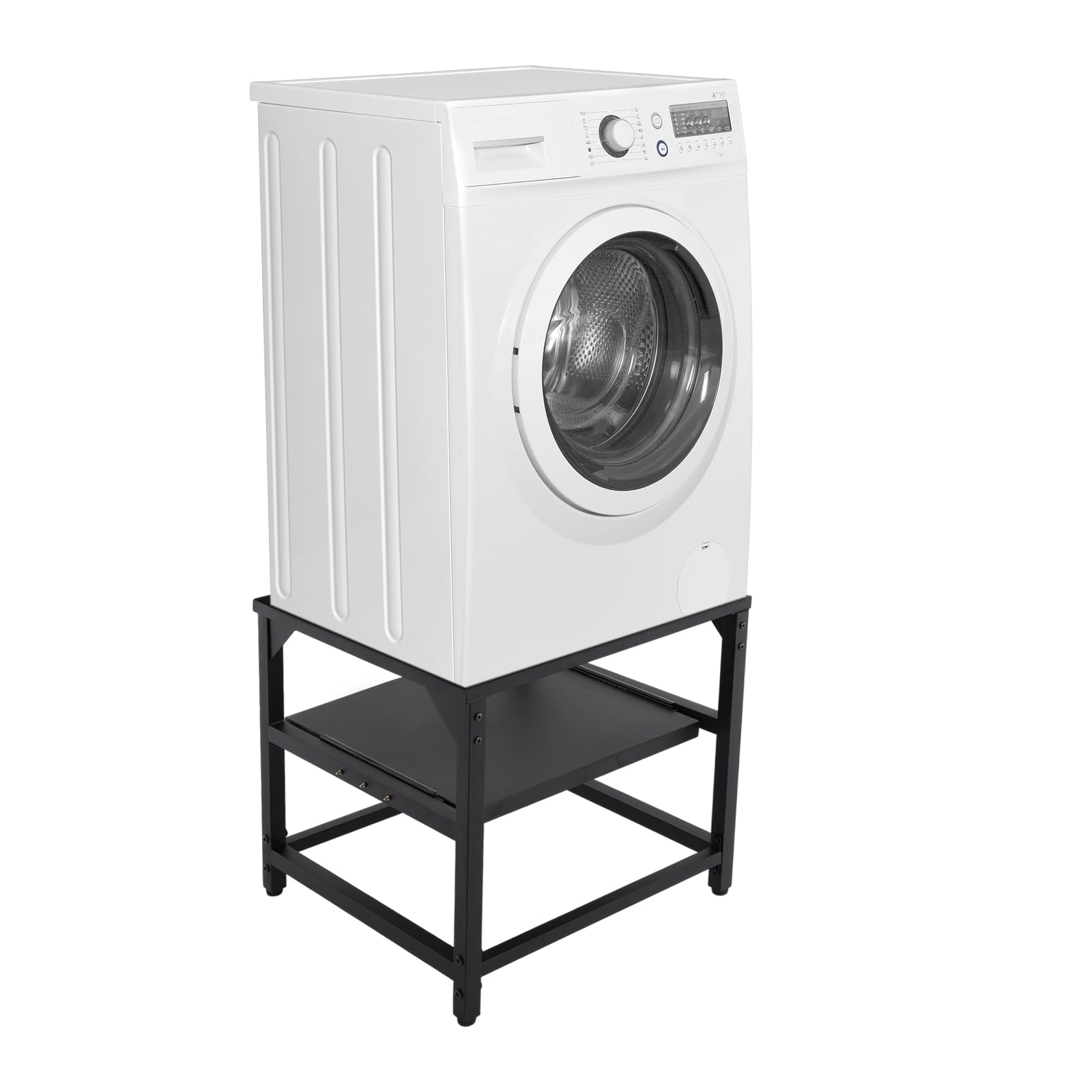 Soporte de lavadora con bandejas extensibles de 150 kg, antideslizante