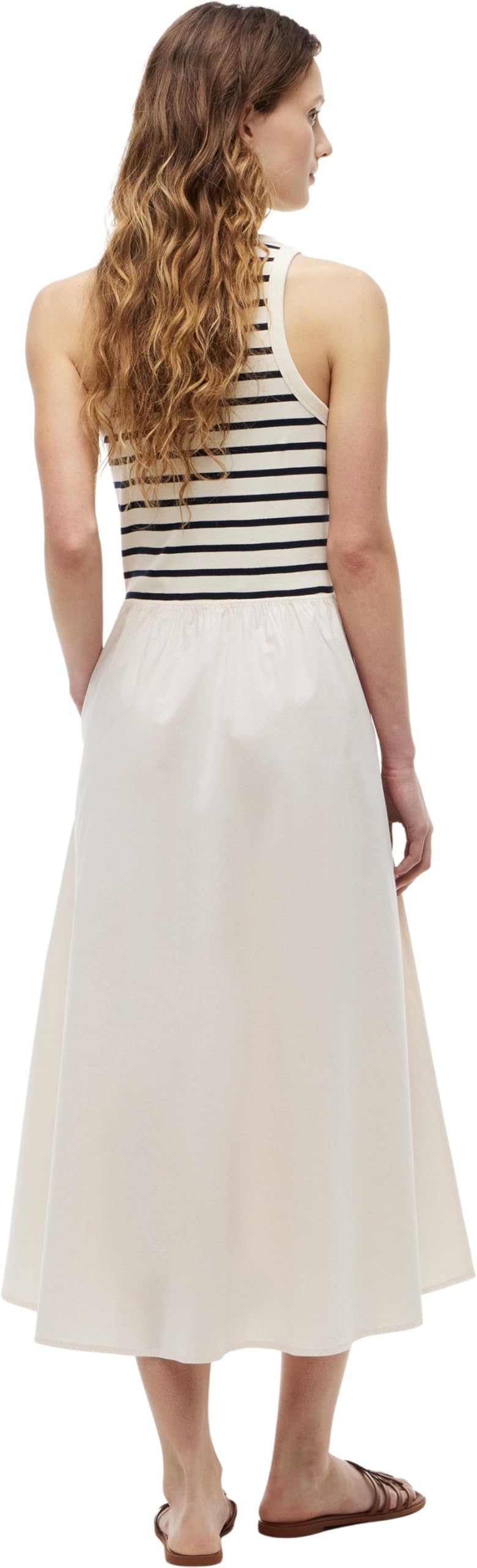 Tommy Hilfiger Damen Gold Button Poplin Mix Dress Ww0ww49628 Ausgestelltes Kleid (1er Pack)