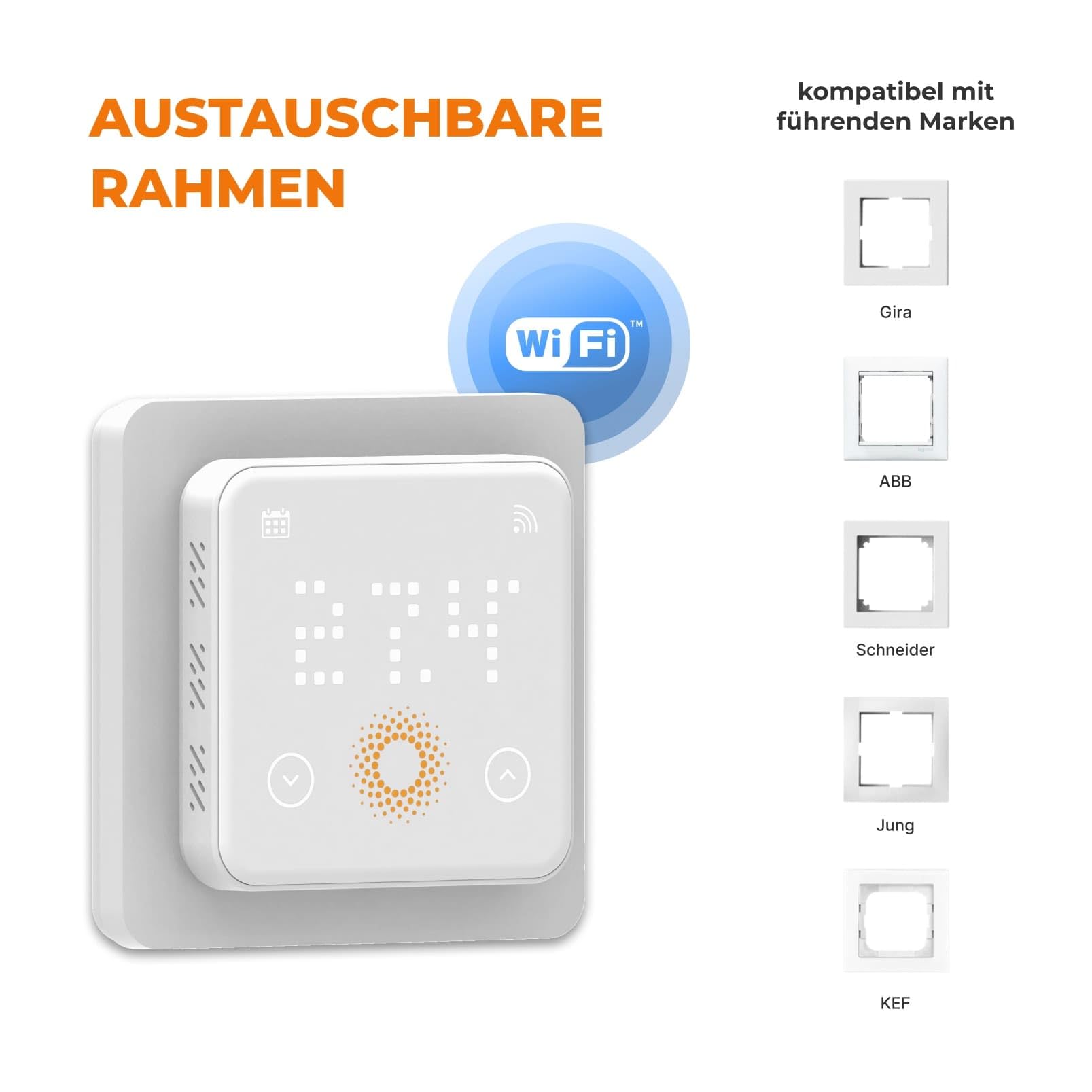 Elektrische Fußbodenheizung: Heizmatte WARMON CLASSIC LIGHT 100 W/m² inkl. Touch WiFi Thermostat(25A) mit Präsenzsensor, Thermostat:TS 500 WiFi Sensor Weiß, Mattengröße:1,5 m²